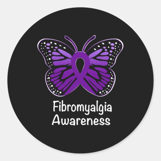 Awareness Warrior Ondersteuning Paarse Lint 2 Ronde Sticker (Voorkant)