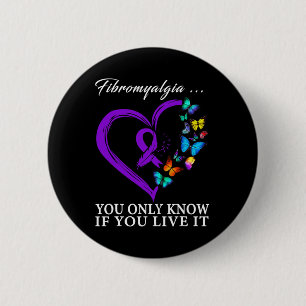 Awareness Warrior Ondersteuning Paarse Lint 3 Ronde Button 5,7 Cm