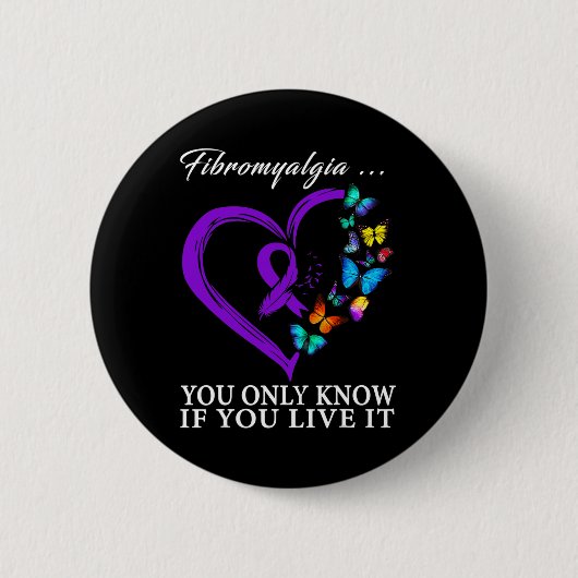 Awareness Warrior Ondersteuning Paarse Lint 3 Ronde Button 5,7 Cm (Voorkant)