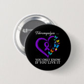 Awareness Warrior Ondersteuning Paarse Lint 3 Ronde Button 5,7 Cm (Voorkant /achterkant)