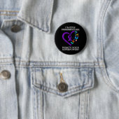 Awareness Warrior Ondersteuning Paarse lint Ronde Button 5,7 Cm (In situ)