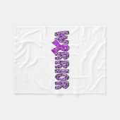 Awareness Warrior Paarse lint Luipaard Print 1 Fleece Deken (Voorkant (Horizontaal))