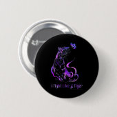 Awareness Warrior Ribbon Ik vecht als een tijger Ronde Button 5,7 Cm (Voorkant /achterkant)