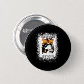 Awareness Warrior Support Squad Messy Bun Sungl Ronde Button 5,7 Cm (Voorkant /achterkant)