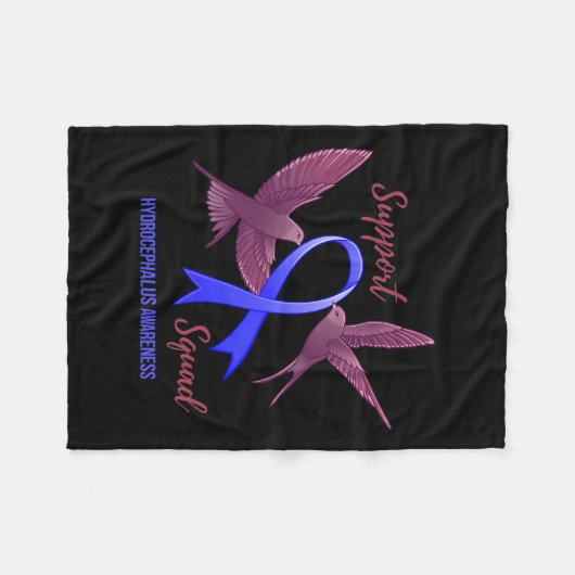 Awareness Warrior Survivor Support Squad Fleece Deken (Voorkant (Horizontaal))