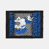 Awareness Warriors zijn magische eenhoorn hydroce Fleece Deken (Voorkant (Horizontaal))