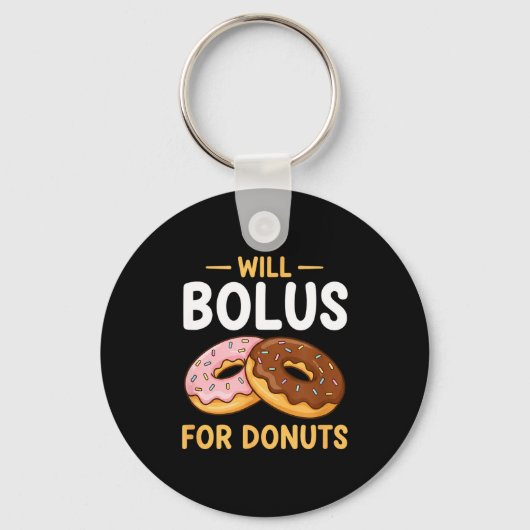 Awareness Will Bolus For Donuts, Diabetes (t1d) Bo Sleutelhanger (Voorkant)