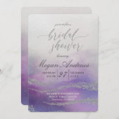 Awash Elegant Waterverf Bruidsdouche Uitnodiging (Voorkant / Achterkant)