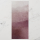 Awash Elegant Waterverf Cranberry Bruiloft Menu (Achterkant)