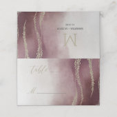 Awash Elegant Waterverf Cranberry Tafelnummer Plaatskaartje (Buitenkant ongevouwen)