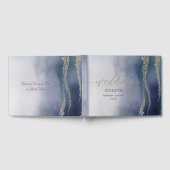 Awash Elegant Waterverf Surf Wedding Monogram Gastenboek (Volledig)