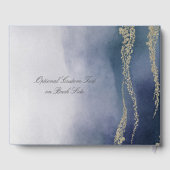 Awash Elegant Waterverf Surf Wedding Monogram Gastenboek (Achterkant)