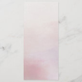 Awash Elegante Waterverf in Blush Bruiloft Menu (Achterkant)