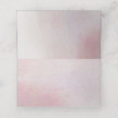 Awash Elegante Waterverf in Blush Tafelnummer Plaatskaartje (Binnenkant ongevouwen)