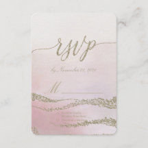 Awash Elegante Waterverf in Blush Wedding RSVP