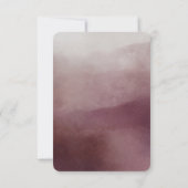 Awash Elegante Waterverf in Cranberry bruiloft RSV RSVP Kaartje (Achterkant)