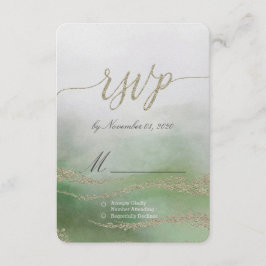 Awash Elegante Waterverf in Foliage Wedding RSVP