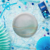 Awash Elegante Waterverf in Ocean Wedding Papieren Bordje (Feest)