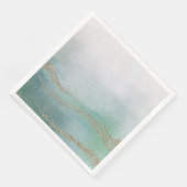 Awash Elegante Waterverf in Ocean Wedding Servetten (Hoek)