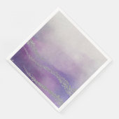 Awash Elegante Waterverf in Orchidee Paarse bruilo Servet (Hoek)