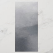 Awash Elegante Waterverf in Rook Bruiloft Menu (Achterkant)