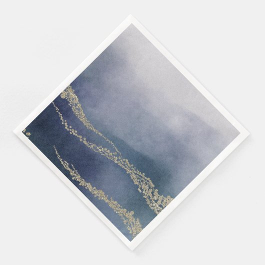 Awash Elegante Waterverf in Surven bruiloft Servetten (Hoek)