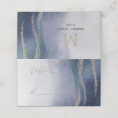 Awash Elegante Waterverf in Surven Tafelnummer Plaatskaartje (Buitenkant ongevouwen)