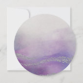 Awash Elegante Waterverf Orchidee Ronde Trouwmenu Kaart (Achterkant)