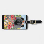 AWASH IN LICHT Zwart - Blue Chow Dog Bagagelabel (Voorkant horizontaal)