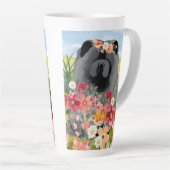 AWASH IN LICHT Zwart - Blue Chow Dog Latte Mok (Rechterhoek)