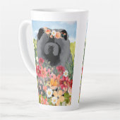 AWASH IN LICHT Zwart - Blue Chow Dog Latte Mok (Linkerhoek)