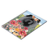 AWASH IN LICHT Zwart - Blue Chow Dog Notitieboek (Linkerzijde)