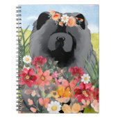 AWASH IN LICHT Zwart - Blue Chow Dog Notitieboek (Voorkant)
