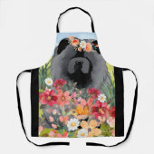 AWASH IN LICHT Zwart - Blue Chow Dog Schort (Voorkant)