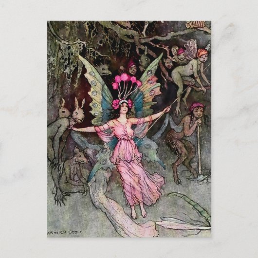 “Away Down Under” door Warwick Goble Briefkaart (Voorkant)