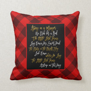 Away In A Manger beroemd gemaakt door Red Brown Pl Kussen