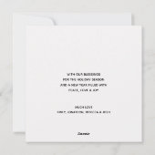 Away in a Manger Lyrics nationality Scene Black Feestdagenkaart (Achterkant)