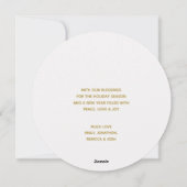 Away in a Manger Lyrics nativity White Circular Feestdagenkaart (Achterkant)