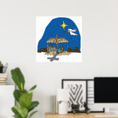 Away in een gevaar poster (Thuiskantoor)