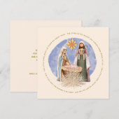 Away in een Manger Lyrics natitivity-kerstroom Feestdagenkaart (Voorkant / Achterkant)