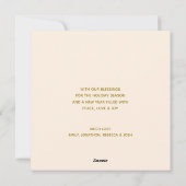 Away in een Manger Lyrics natitivity-kerstroom Feestdagenkaart (Achterkant)