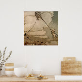 "Away On a Kite" van Arthur Rackham Poster (Keuken)
