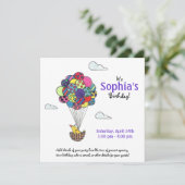 Away we gaan, Birthday Party Invitation Kaart (Staand voorkant)