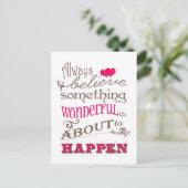 Aways geloven briefkaart (Staand voorkant)