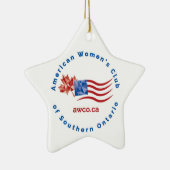 AWCO-kerstster Keramisch Ornament (Rechts)