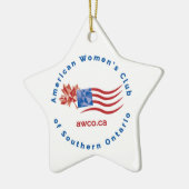 AWCO-kerstster Keramisch Ornament (Links)
