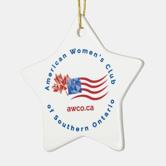 AWCO-kerstster Keramisch Ornament (Links)