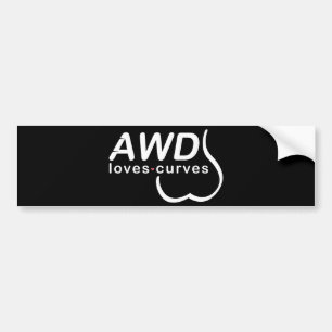 AWD houdt krommen omhoog Bumpersticker