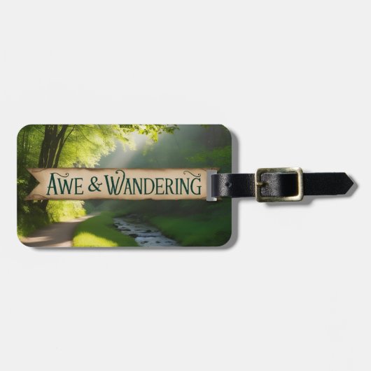 Awe en Wandering aanpasbaar bagagelabel (Voorkant horizontaal)