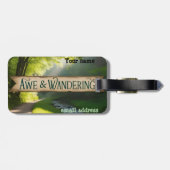 Awe en Wandering aanpasbaar bagagelabel (Achterkant horizontaal)